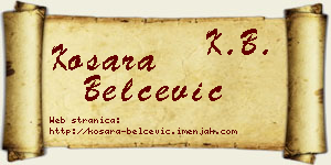 Kosara Belčević vizit kartica